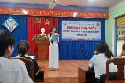 CHƯƠNG TRÌNH NGOẠI KHÓA “TUYÊN TRUYỀN GIÁO DỤC, CHĂM SÓC SỨC KHỎE TÂM THẦN CHO HỌC SINH THPT”